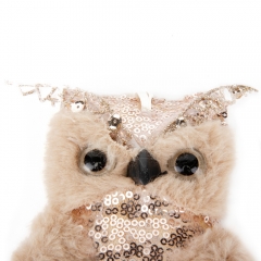 Новогодняя игрушка "Мудрая сова"  золотая (6018-006)