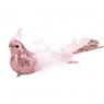 Новорічна іграшка "Райська пташка" рожева (6018-012)