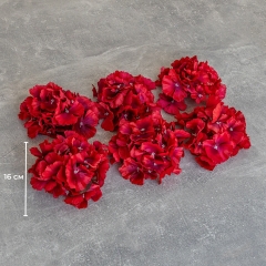 Головка гортензии, красная, 16 см (9222-007)