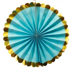 Набор з 6 бумажных вееров , голубой (8705-006)