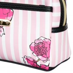Косметичка с двумя отделениями розовая "Розы" (19*13*8) (002LL)