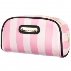 Косметичка розовая "Полоски" (17*11*6) (003LL)