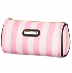 Косметичка розовая "Полоски" (20*12*7) (004LL)