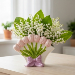 Ваза "Букет розовых тюльпанов", 14 * 19 * 9 см (5106-006/pink)