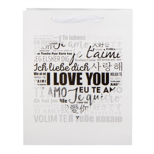 Подарунковий пакет "Я тебе кохаю", 32 * 26 * 12 см (8930-002)