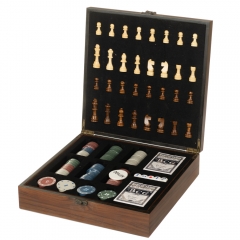 УЦІНКА Ігровий набір 2 в 1 (шахмати, покер), (Скол на кейсі,невеликі подряпини,плями на підкладці,трохи відклеєна обшивка кейсу,окислення металу на замку) (00BR-8718-006)