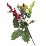 Гілка «Гостролист з ягодами і зеленими листочками» (030NM)