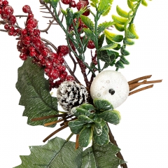 Ветка "Остролист  с ягодами и зелеными листочками" (030NM)