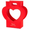 Коробка для квітів "Кошик серце" червона (0591J)