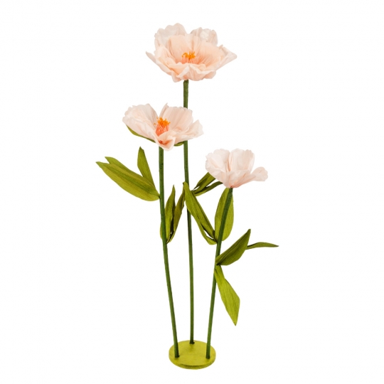 Большие ростовые декоративные цветы на стойке, пудровые, 125 см (2030-002) Большие ростовые декоративные цветы на стойке, пудровые, 125 см (2030-002)