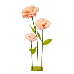 Большие ростовые декоративные цветы на стойке, пудровые, 155 см (2030-004)