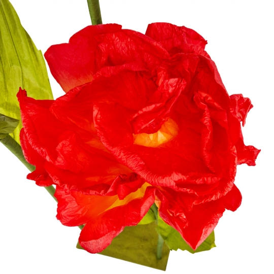 Большие ростовые декоративные цветы на стойке, красные, 155 см (2030-005)