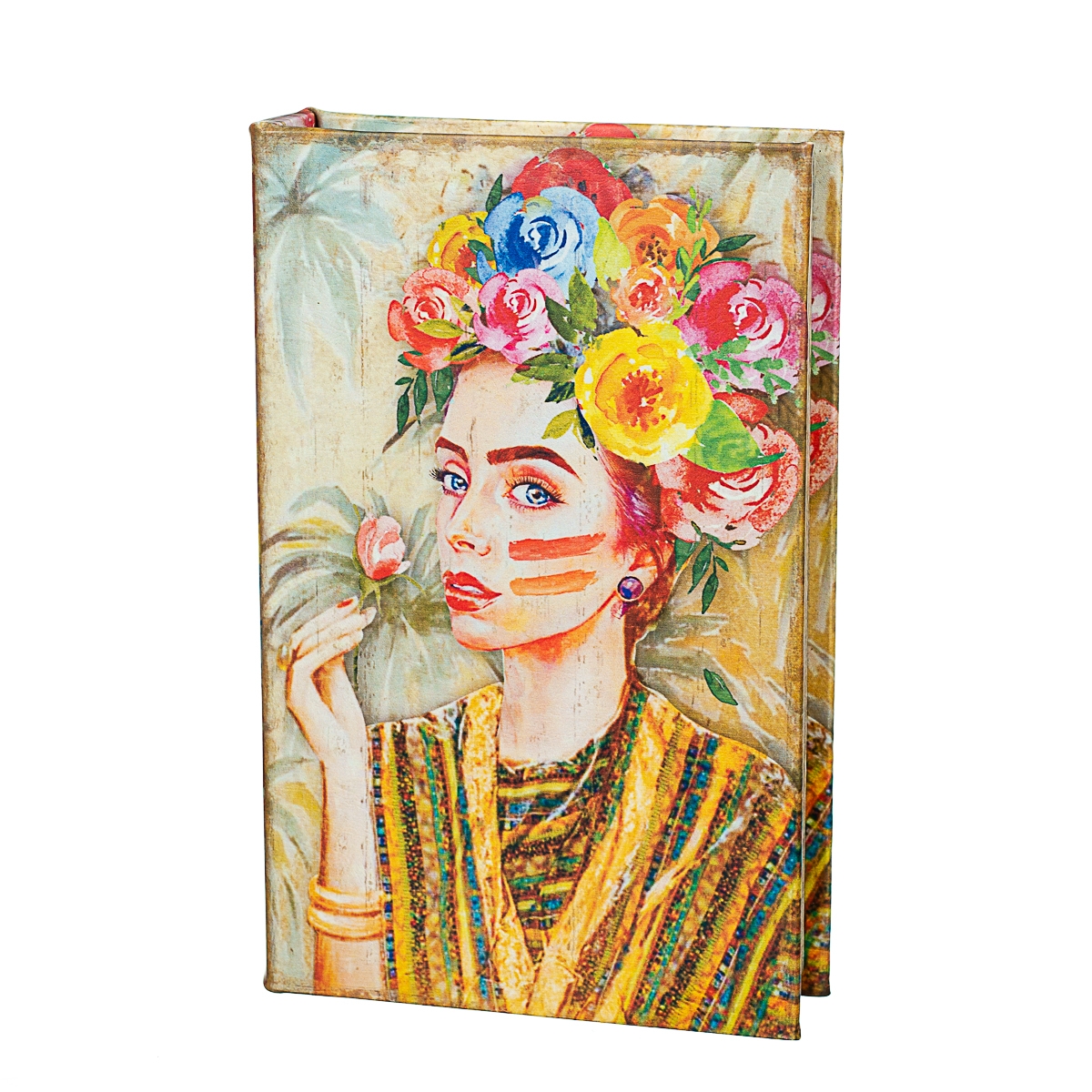 Книга-сейф "Девушка в цветах" (0001-012), Кожзаменитель, Elisey