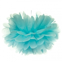 Бумажный пом-пон, голубой 25 см. (8705-012)