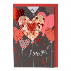 Открытка с конвертом ко Дню Влюбленных "Love you" (3000-026)