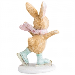 Статуэтка "Зайчонок на коньках", 10 см (2007-216)
