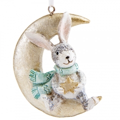 Підвіска "Кролик на місяці", 8 см (2007-220)