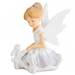 Статуэтка "Ангел с кроликами", 10,5 см (2007-231)