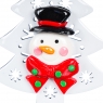 Новогодняя подвеска снеговик,дед мороз  на ёлке (0517J)