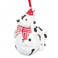 Елочное украшение "Собачка с бубенчиками" (0523J)