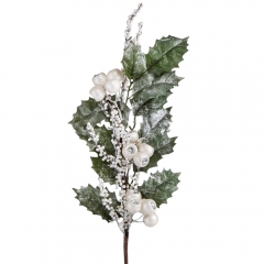 Декоративная ветвь с белыми ягодками (6019-025)