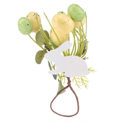 Пасхальная композиция "Белый кролик", 19 см (5004-052)