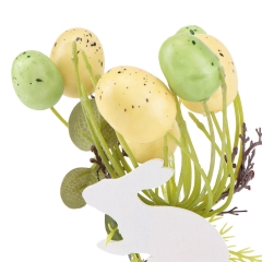 Пасхальная композиция "Белый кролик", 19 см (5004-052)