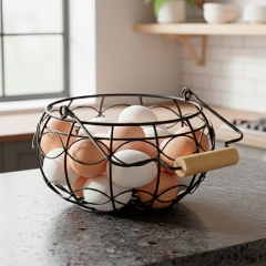 Кошик для яєць металевий "Модерн", чорний, 20*12 см (4012-001)