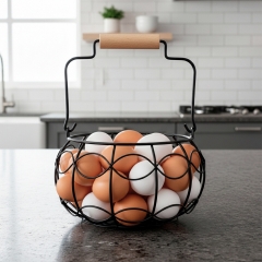 Кошик для яєць металевий "Модерн", чорний, 20*12 см (4012-001)