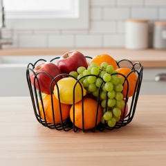 Фруктівниця металева "Люме", чорна, 20*10 см (4012-004)