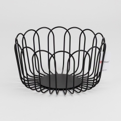 Фруктівниця металева "Люме", чорна, 20*10 см (4012-004)