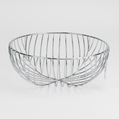 Фруктівниця металева "Грація", срібна, 26*10 см (4012-008)