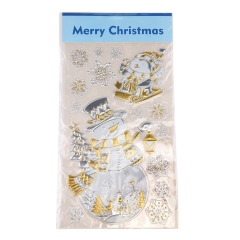 Наклейки "Приключения Пингвина и Снеговика" золотые (8816-021)