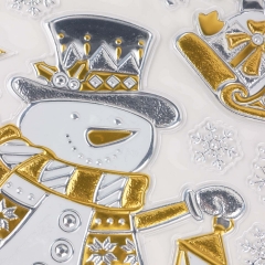 Наклейки "Приключения Пингвина и Снеговика" золотые (8816-021)