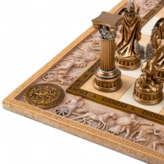 Набор шахмат "Греция", белая доска, 43,3 * 43,3 см (77745AA)