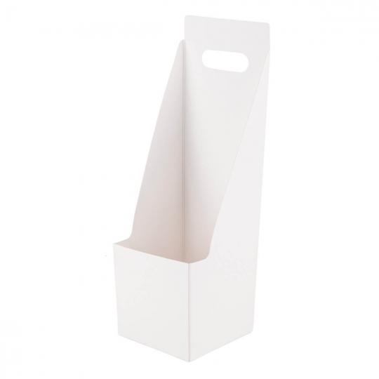 Коробка для квітів "Комплімент" 11*11*35, біла (8916-006-2)