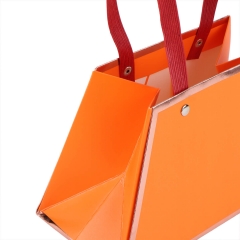 Коробка для цветов "Сумочка" 211310, оранжевая (8916-009-3)