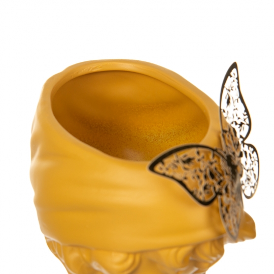 Ваза керамічна "Magnificent", жовта (8700-020)