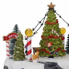 Новогодняя карусель с подсветкой и музыкой "Рождественская елка", 21*18 см (6026-004)