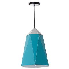 Люстра-подвес голубая с треугольным дизайном вытянутой формы (NI002/S/blue) (NI002/S/blue)