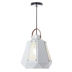 Люстра-подвес белая с декоративными вставками из сетки. (NI004/M/white) (NI004/M/white)