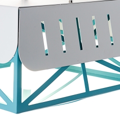 Люстра-подвес бело-голубая с геометрическими конструкциями (NI005/blue) (NI005/blue)