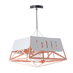 Люстра-подвес бело-персиковая с геометрическими конструкциями (NI005/peachy) (NI005/peachy)