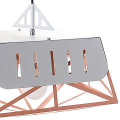 Люстра-подвес бело-персиковая с геометрическими конструкциями (NI005/peachy) (NI005/peachy)