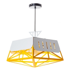 Люстра-подвес бело-жёлтая с геометрическими конструкциями (NI005/yellow) (NI005/yellow)