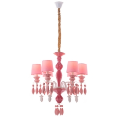 Люстра подвесная розовая на 6 ламп (BL001/6pink) (BL001/6pink)