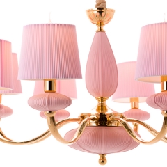 Люстра подвесная светло-розовая на 6 ламп (BL002/6pink) (BL002/6pink)