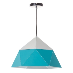 Люстра-подвес бело-голубая с треугольным дизайном (NI002/L/blue) (NI002/L/blue)