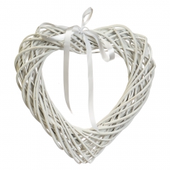 Венок подвесной из лозы "Объёмное сердце" 35*35 см (5002-008)