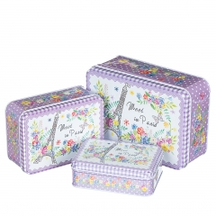 УЦІНКА Набір металевих коробок "Париж в квітах" (Верхняя коробка примята) (00BR-0269JA)